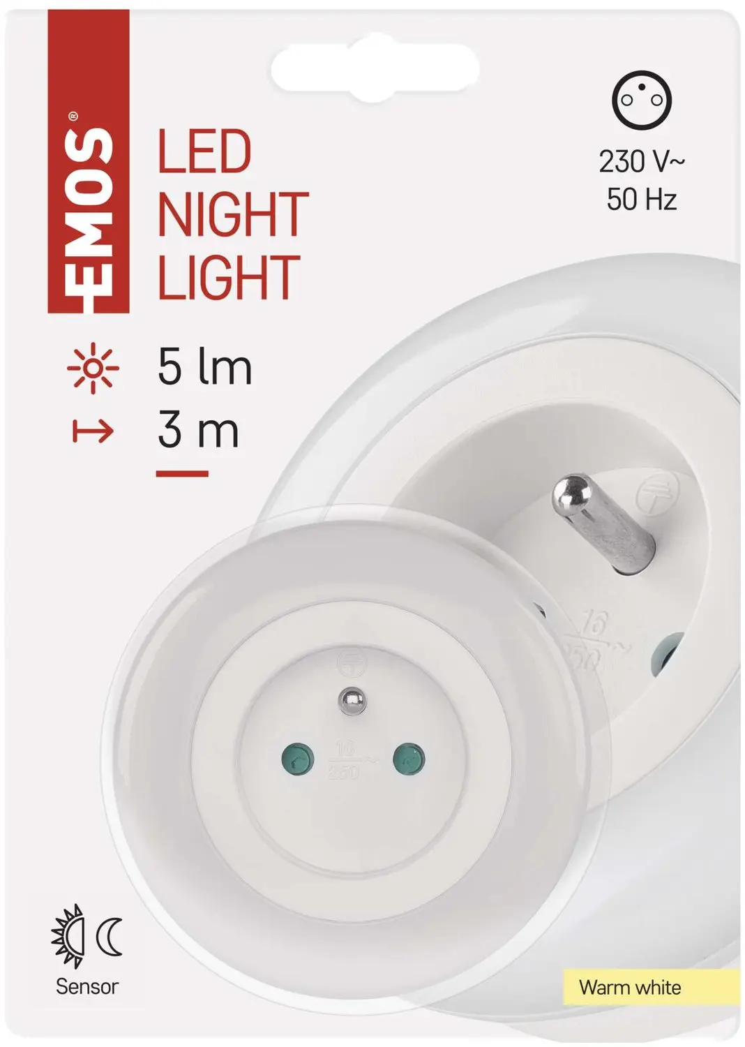 Emos P3320 LED Nachtlampje met Lichtsensor - Warm Wit - afbeelding 3 van 6