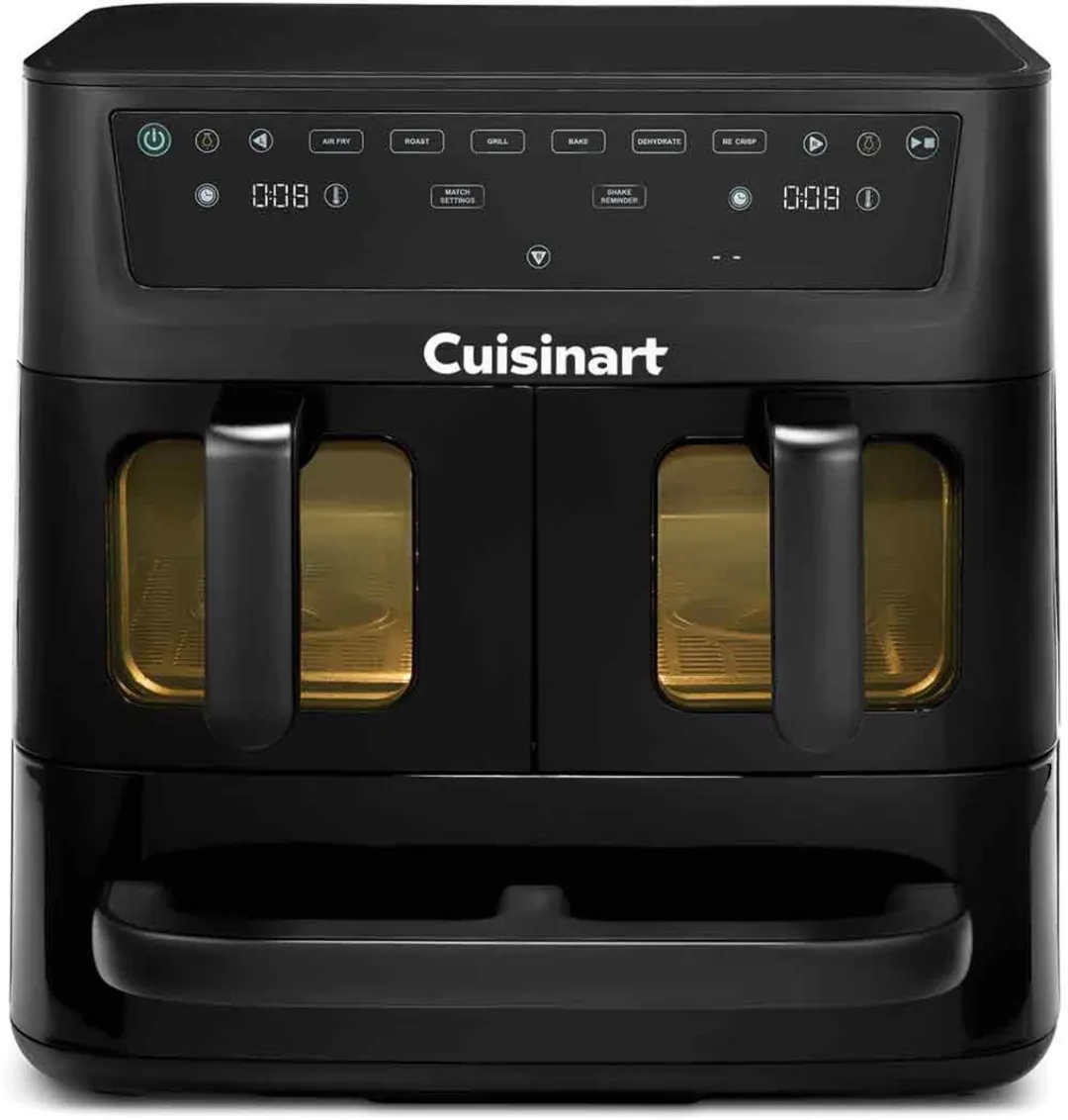 Cuisinart - Tri Zone 13,6 L Airfryer & Oven - 3 zones Heteluchtfriteuse (2x4,3 L + 5 L) - 9 functies - Sync Cooking - PFAS-vrije keramische coating - 2520 – 3000W - Zwart