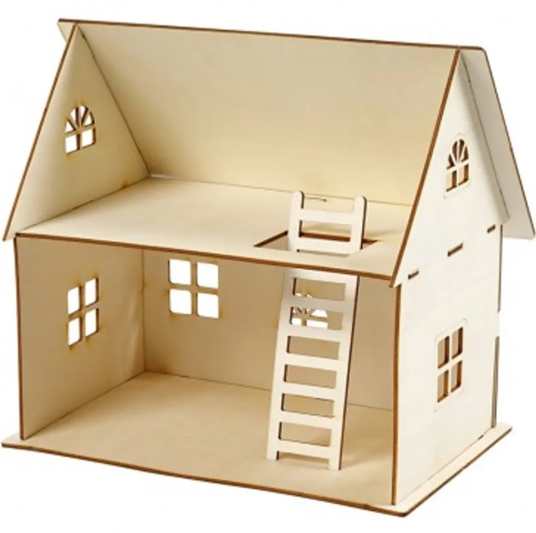 Creativ Company Houten Poppenhuis 18x27x25cm