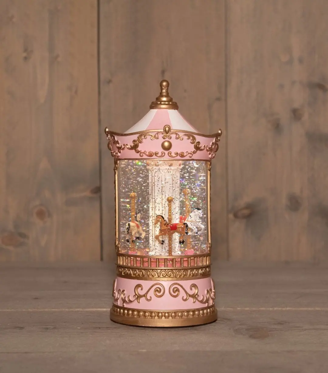 Anna's Collection Draaimolen Glitterwater Roze Ø12,5cm