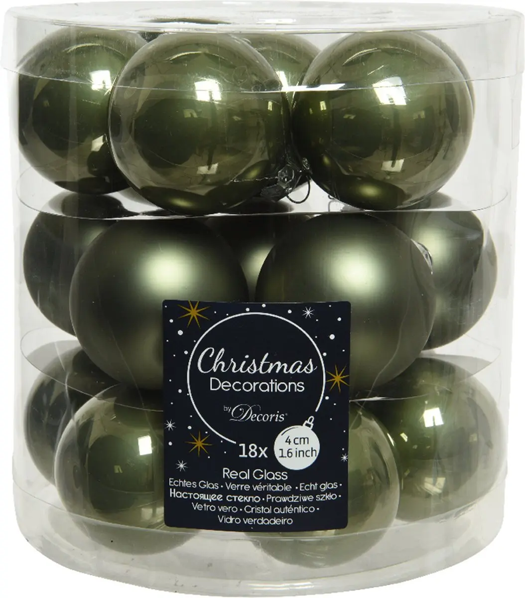Decoris Kleine Kerstballen Glas Ø4cm