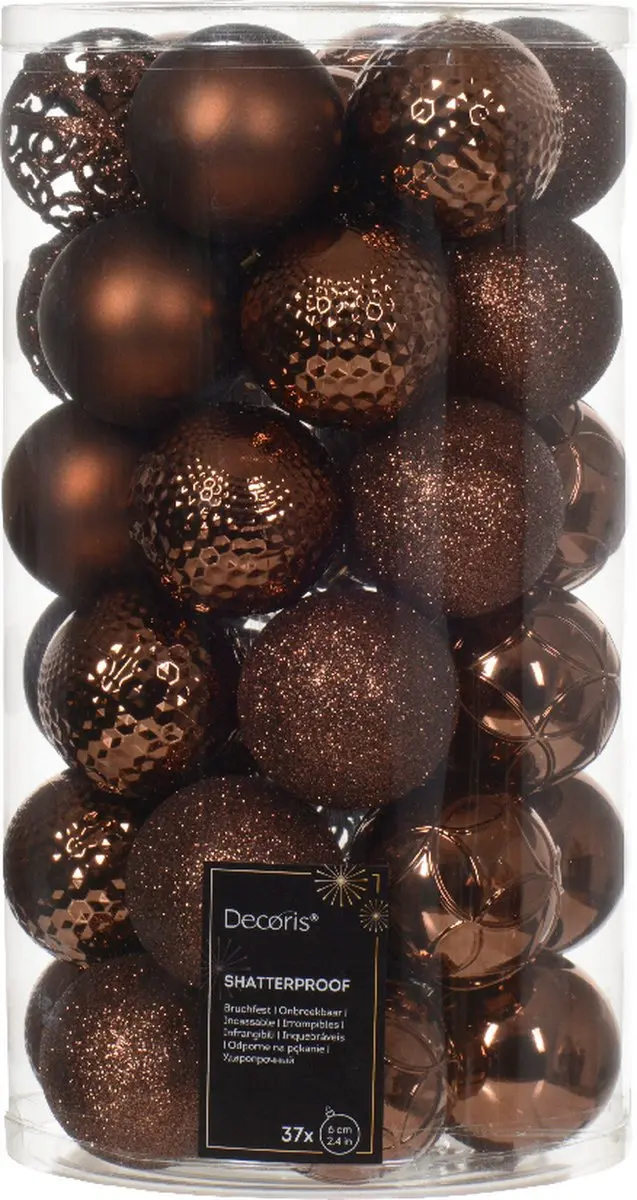 Decoris Kerstballenmix Espresso