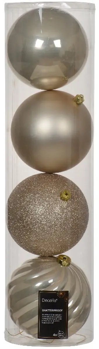 Decoris Kerstballen Parelmoer 14cm