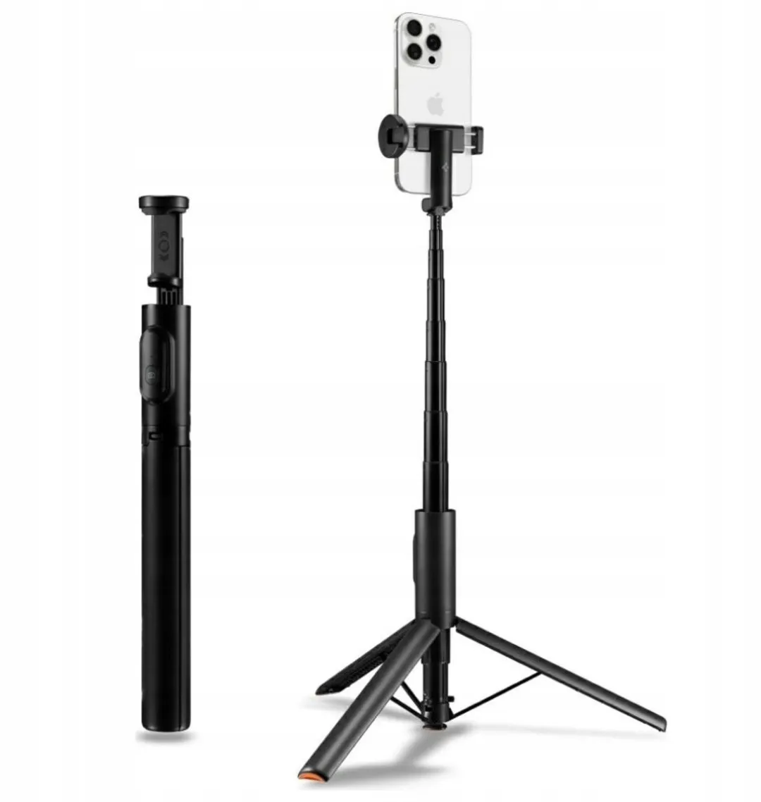 Spigen S541W Selfiestick met Bluetooth - Zwart