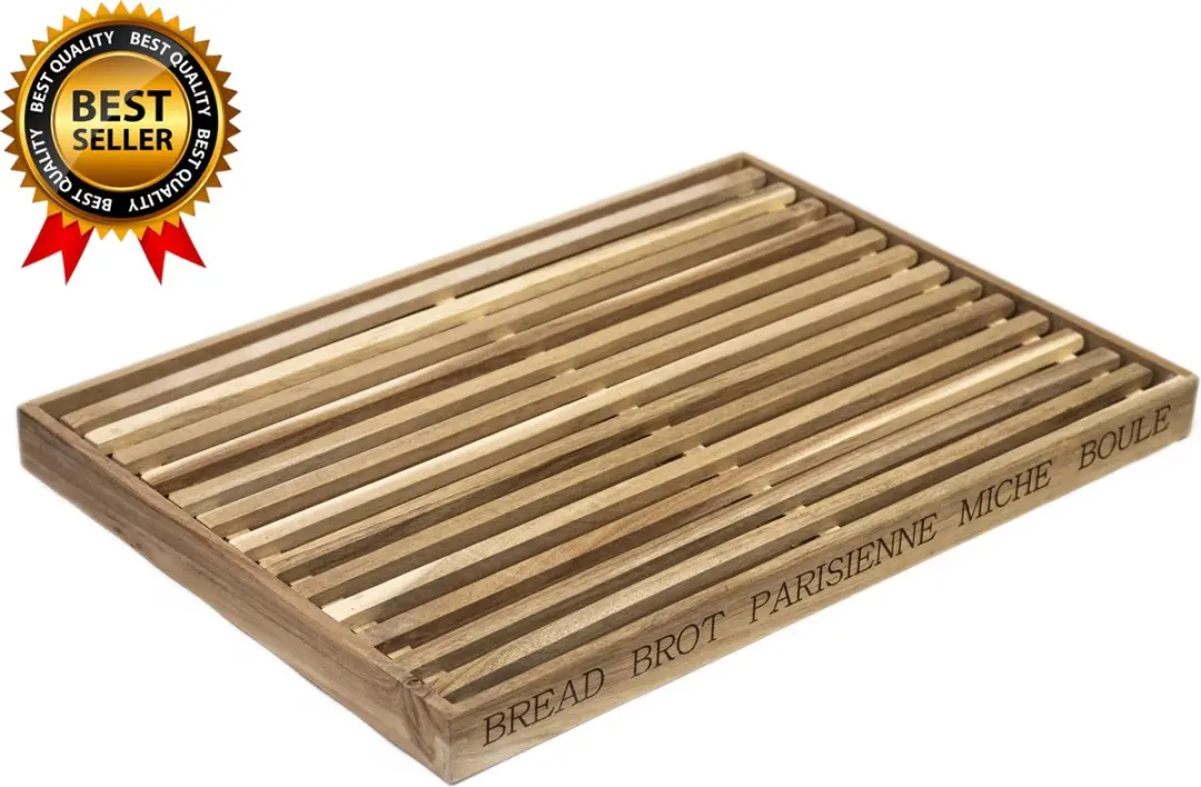 APS Broodsnijplank Acacia met Opvangbak - 48x34x3,5cm - afbeelding 2 van 6