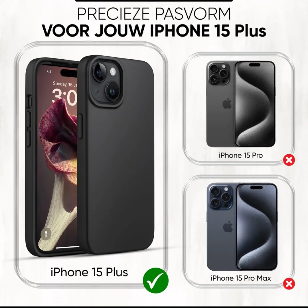 NUVEX iPhone 15 Plus Hoesje Zwart - MPN 8720892373694