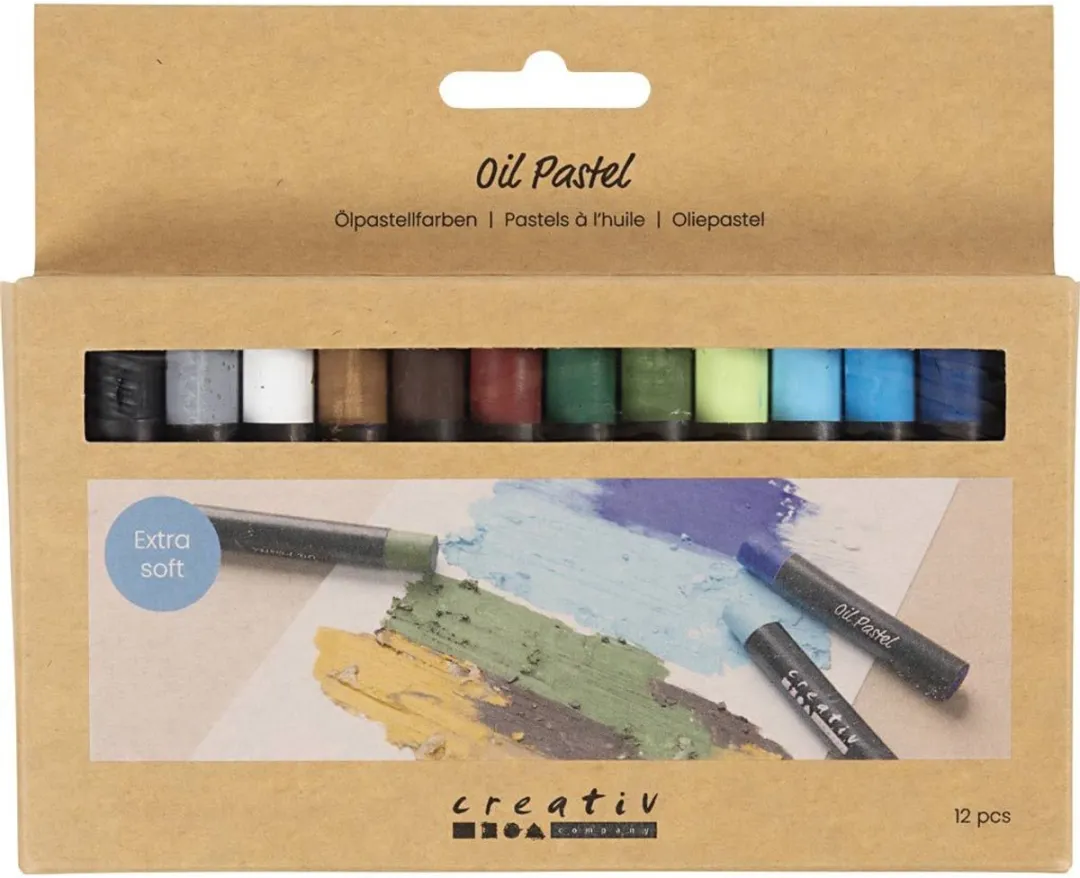 Creativ Company Oliepastels Natuurlijk - 12 Stuks