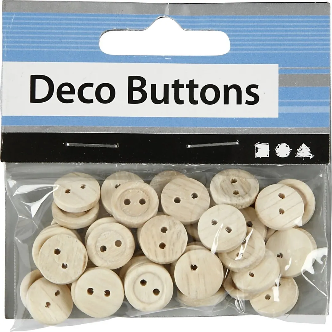 Creativ Company Houten Knopen 11mm - 50 Stuks