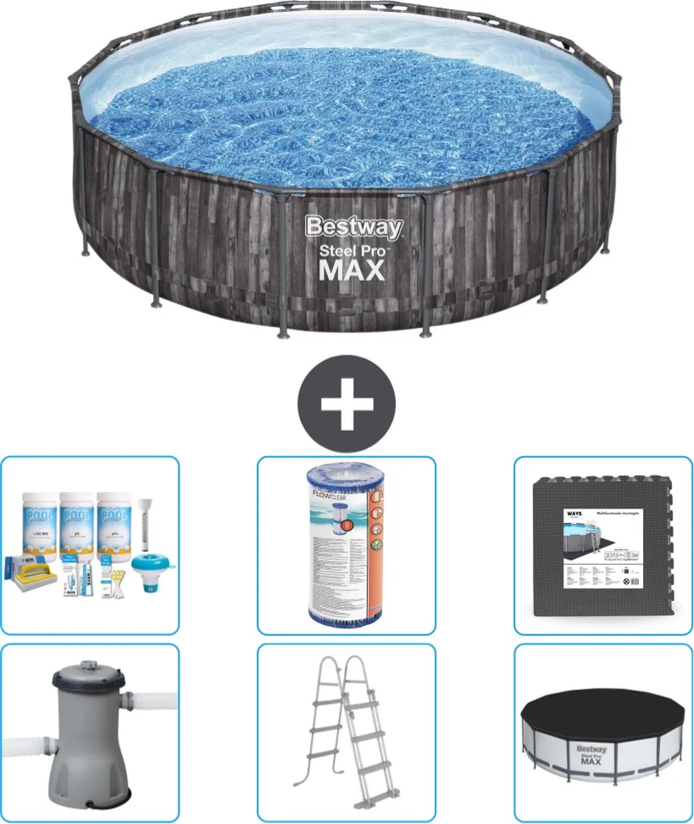 Bestway Steel Pro MAX Zwembad 427cm - Grijs