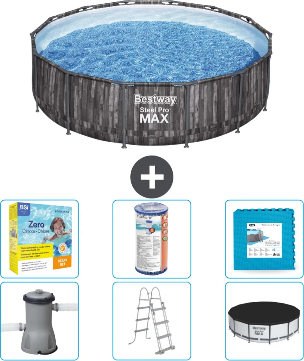Bestway Steel Pro MAX Zwembad 427cm - Grijs