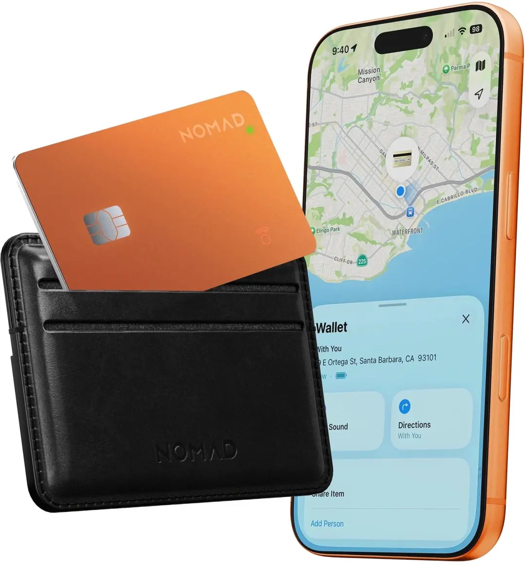 Nomad Find My Tracking Card Pro - Oranje - afbeelding 5 van 6