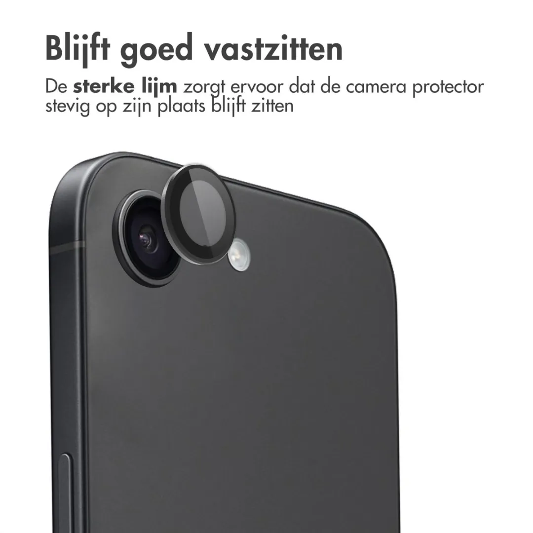 Imoshion Camera Lens Protector iPhone 16e - 2 Stuks - Zwart