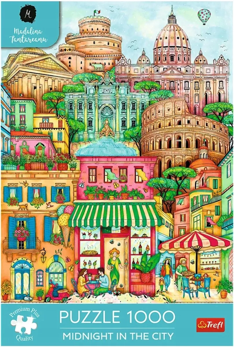 Trefl Puzzel Middernacht in Rome 1000 Stuks - Met poster