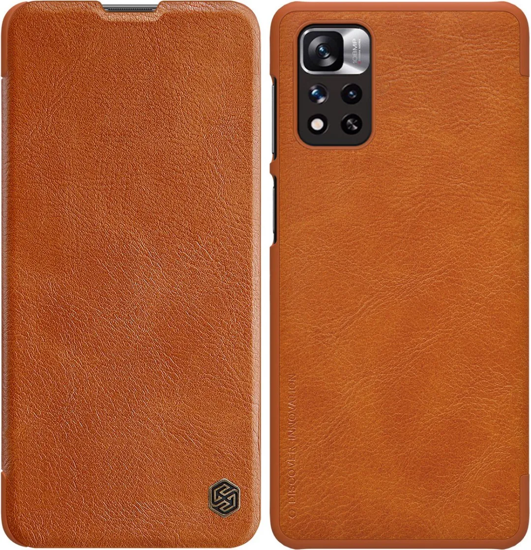 Nillkin Qin Case Xiaomi Redmi Note 11 Pro+ - Bruin - afbeelding 6 van 6
