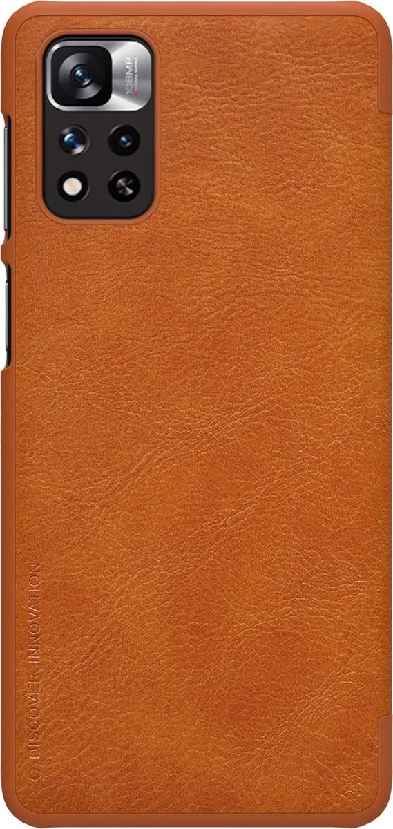 Nillkin Qin Case Xiaomi Redmi Note 11 Pro+ - Bruin - afbeelding 2 van 6