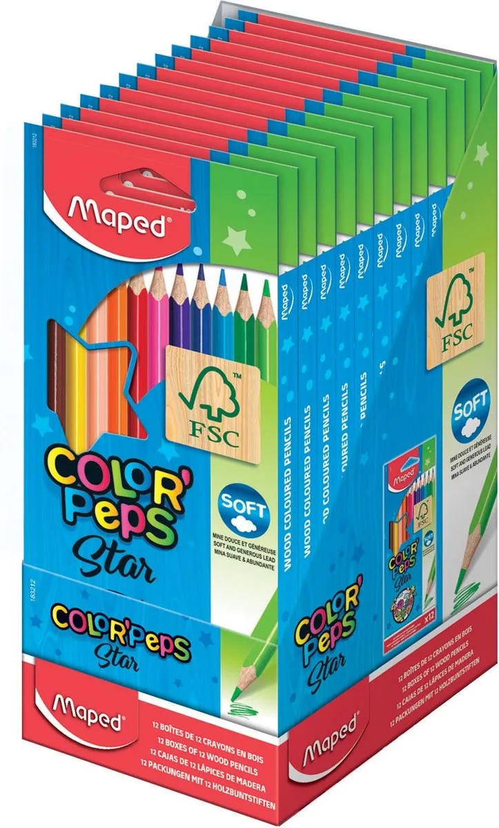 Maped 183212 Kleurpotlood - 12 Stuks - Assortiment