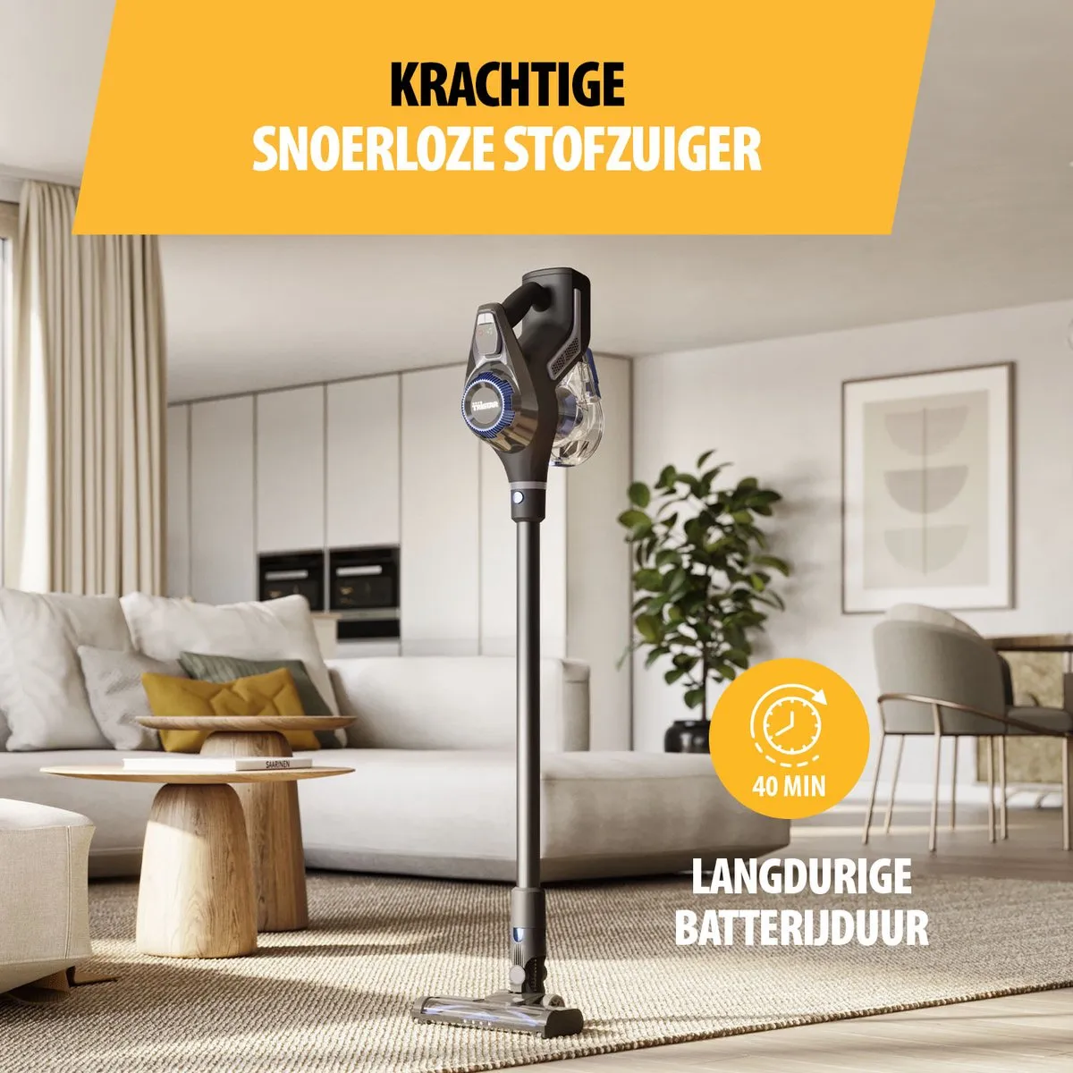 Tristar SZ-2390 Draadloze Steelstofzuiger 250W - Zwart