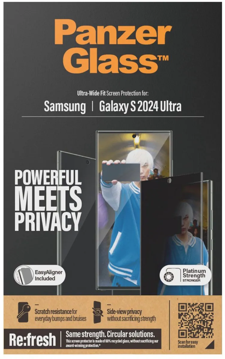 PanzerGlass PZ-P7352 Screenprotector Samsung Galaxy S24 Ultra - Privacy - Case Friendly