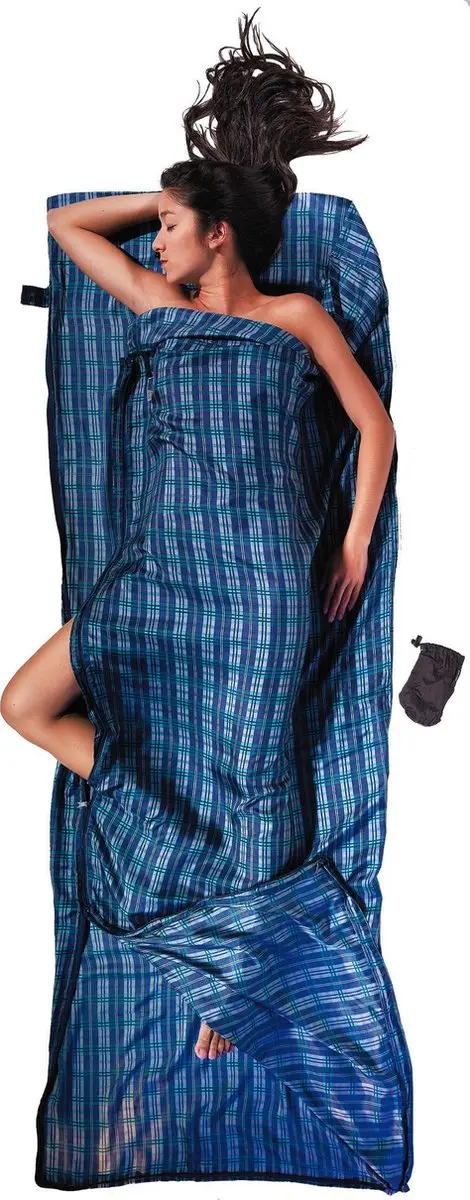 Cocoon TravelSheet-Coupler silk checked silk