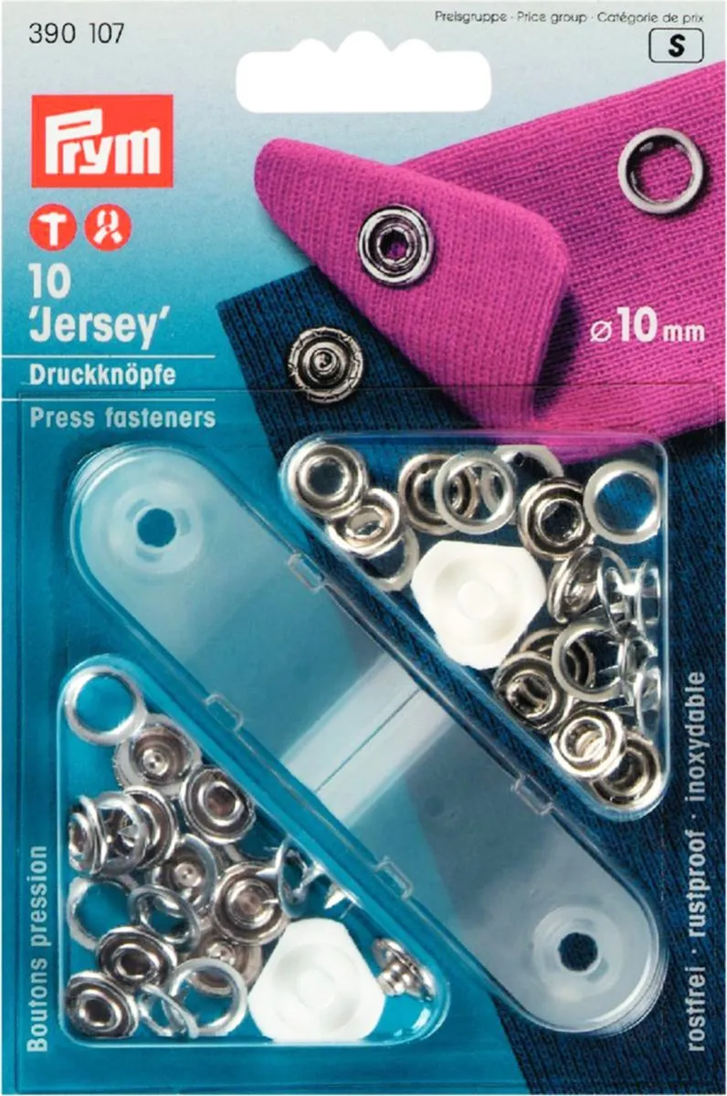 Prym Jersey Drukknopen 10mm Zilver