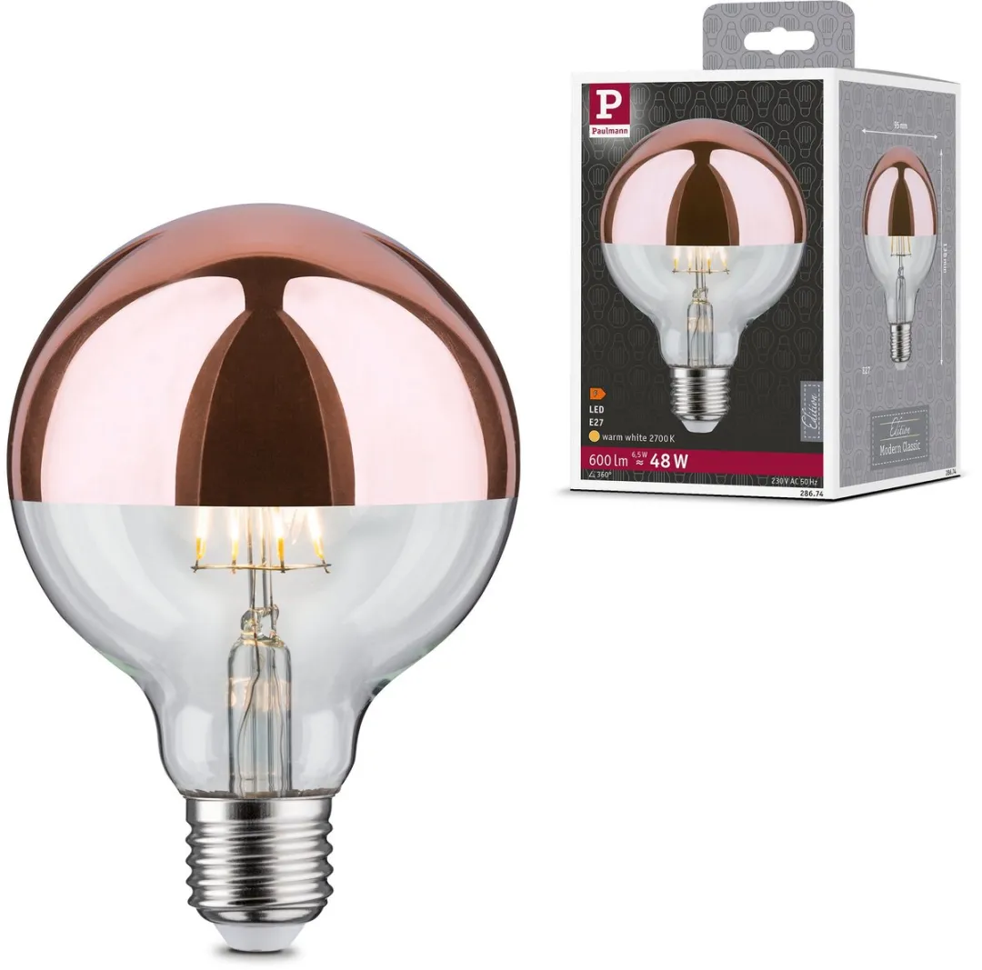 Paulmann Modern Classic Edition LED Globe Kopspiegel E27 G95 600lm