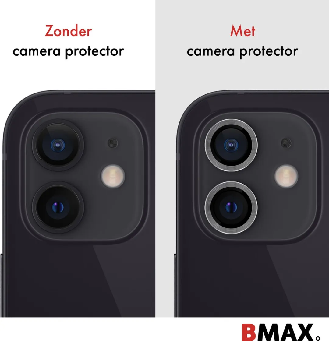 BMAX iPhone 12 Camera Beschermglas - Grijs - afbeelding 2 van 4