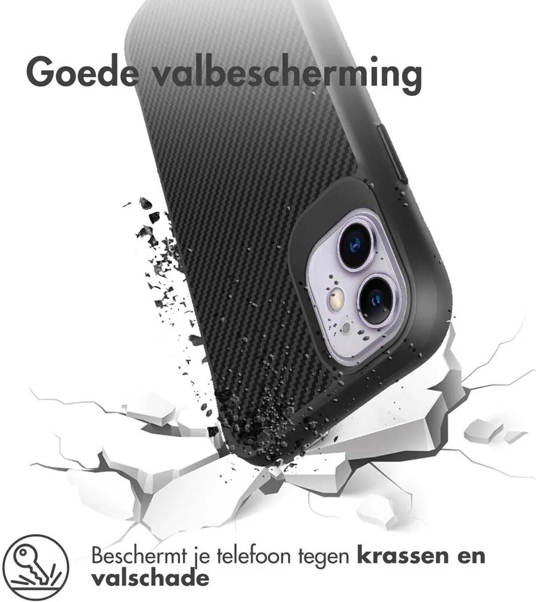 Imoshion Hybrid Carbon Hoesje iPhone 11 - Zwart