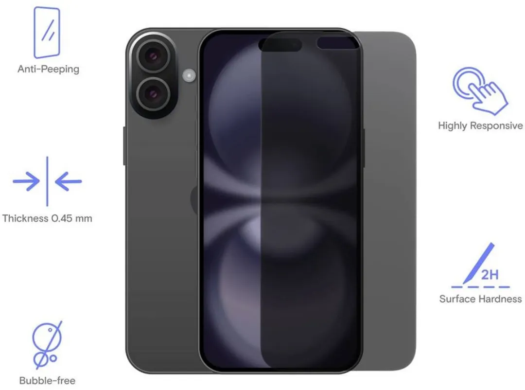 Renkforce iPhone 16 RF-6683256 Screenprotector - Kleurloos