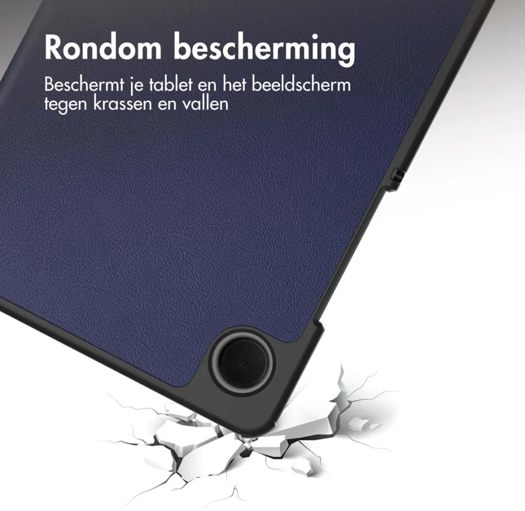 imoshiion Tablethoes SH00066618 - Samsung Galaxy Tab A9/A11 8.7" - Trifold Bookcase Donkerblauw