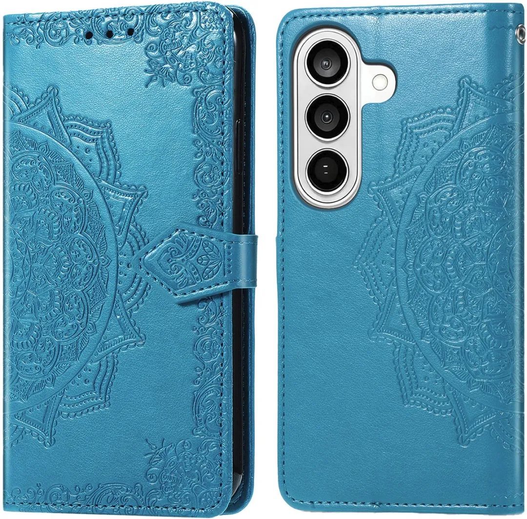 Imoshion Hoesje Samsung Galaxy S26 Mandala Bookcase - 3 Pasjes - Turquoise