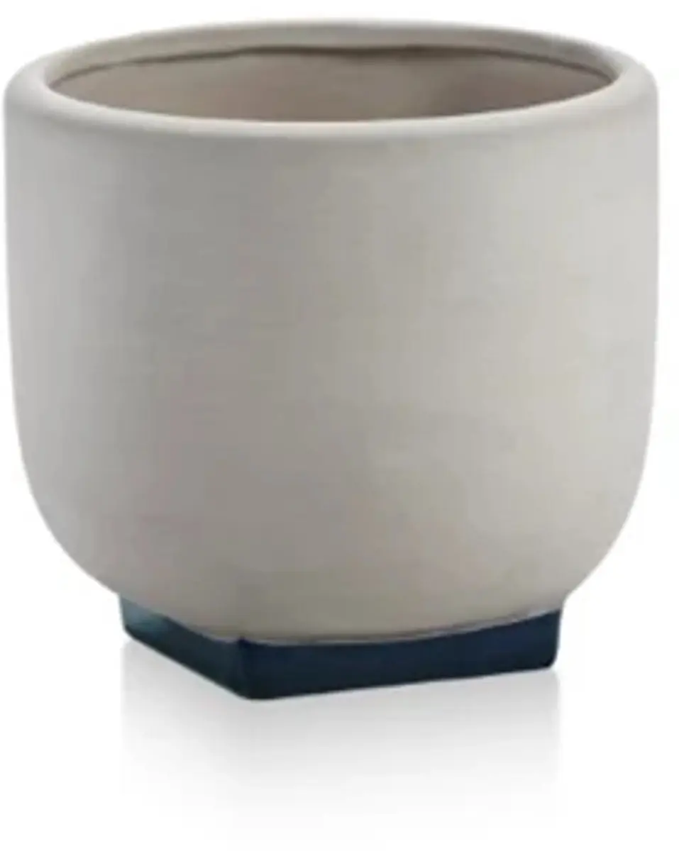 Serax Kris Van Assche Rosamar bloempot 01 D16cm H15cm grijs / donkerblauw