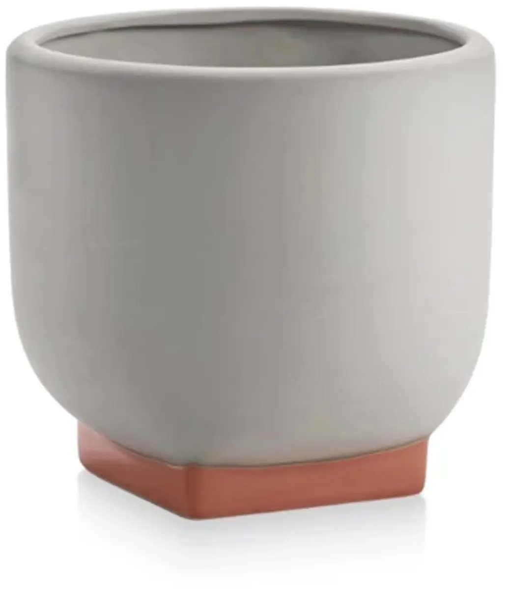 Serax Kris Van Assche Rosamar bloempot 03 D26cm H24cm grijs / oranje