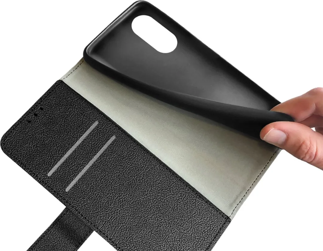 Just in Case Bookcase Hoesje Oppo A58 - 4 Pasjes - Zwart