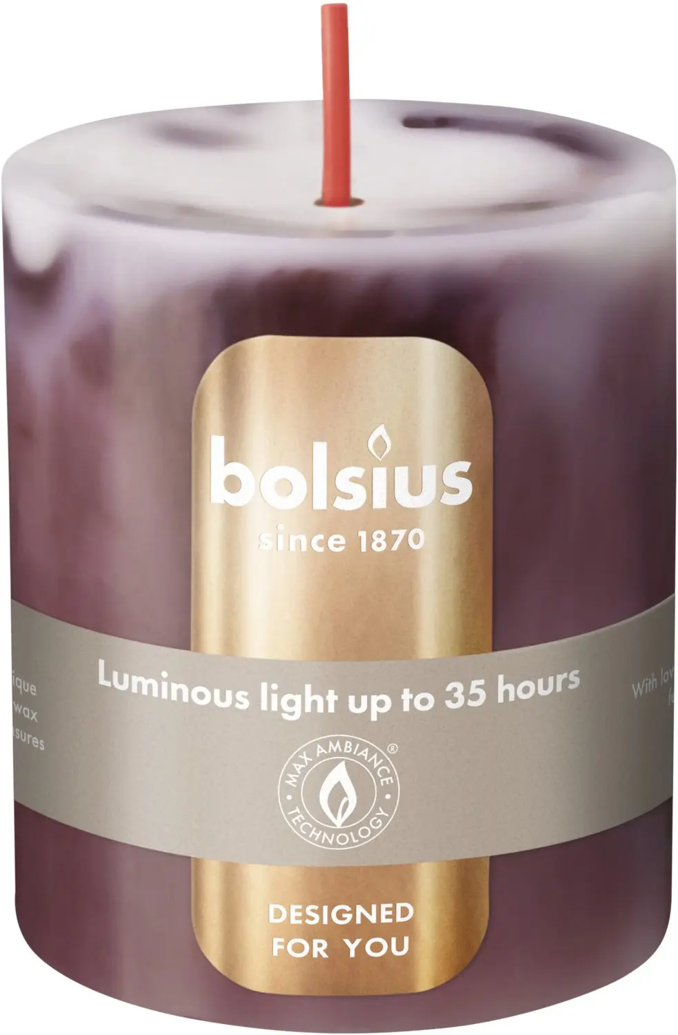 Bolsius Gladde Stompkaarsen 80/68 mm Royal Burgundy (1 stuk)
