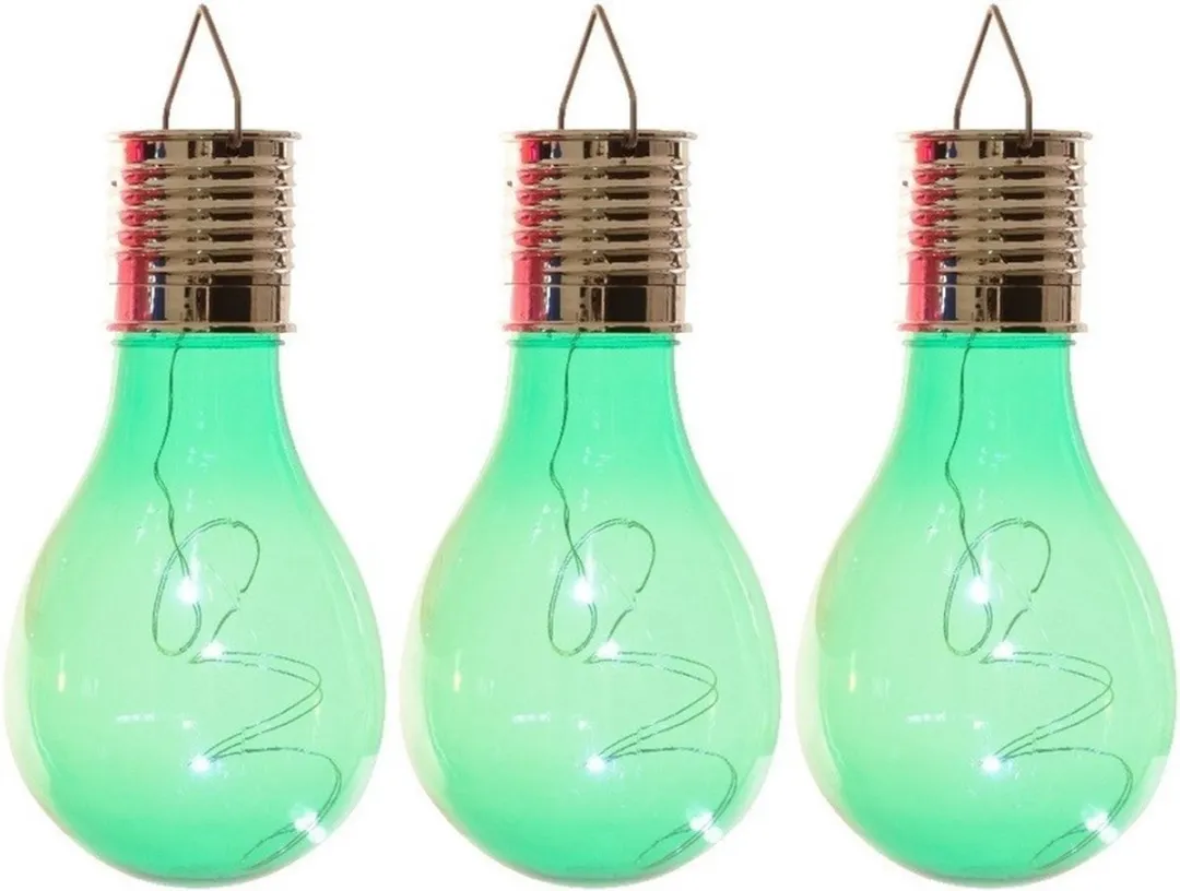 Lumineo Solar LED Groene Lampbolletjes 3x