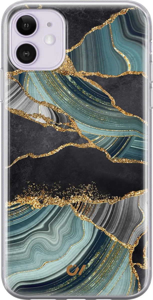 Casevibes Hoesje iPhone 11 Marble Jade Stone