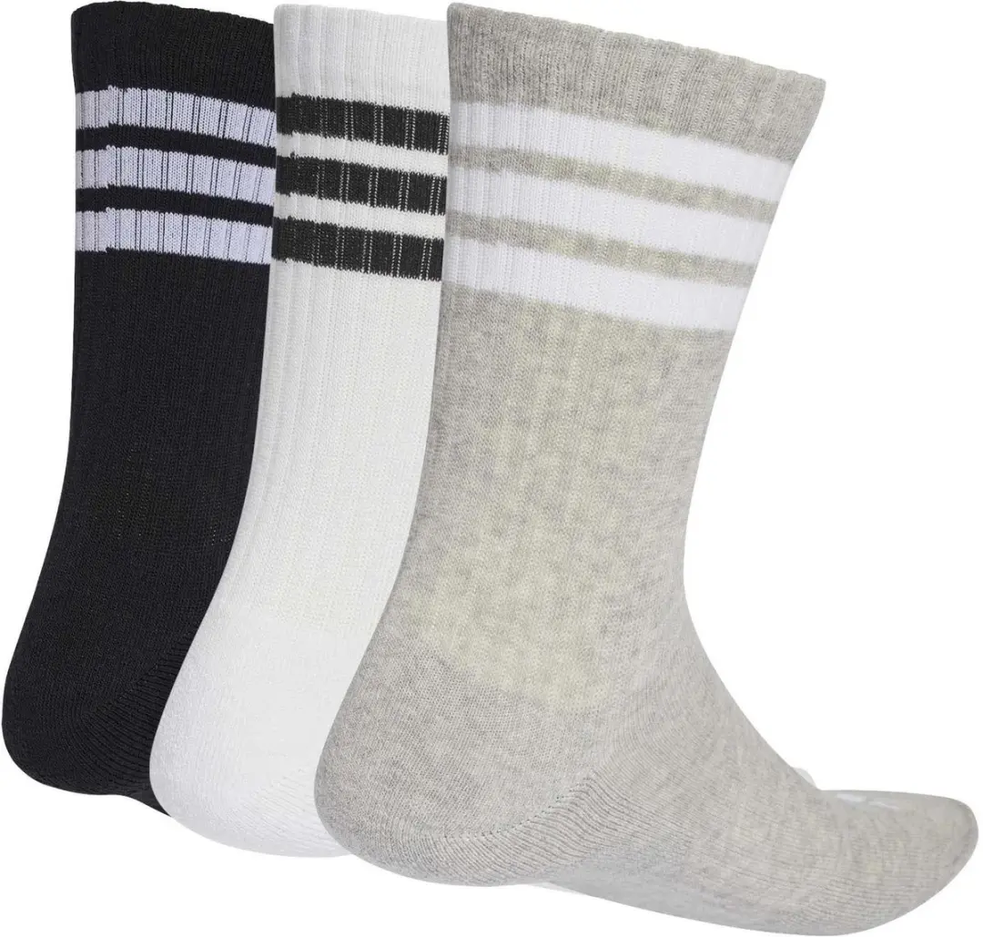 adidas 3-Stripes Crew Sokken - 3 Paar - Wit - afbeelding 2 van 6