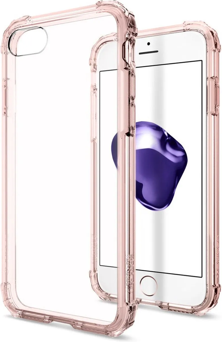 Spigen Crystal Shell iPhone 7/8 Hoesje 7G64455903 - Roze Transparant