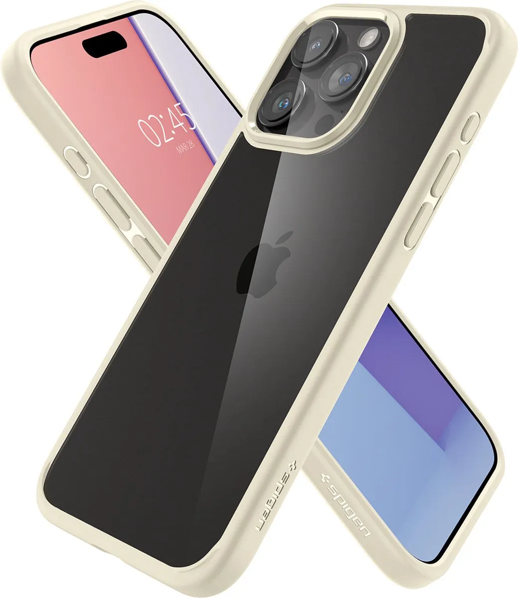 Spigen Ultra Hybrid ACS06571 Hoesje iPhone 15 Pro Max - Matte Beige