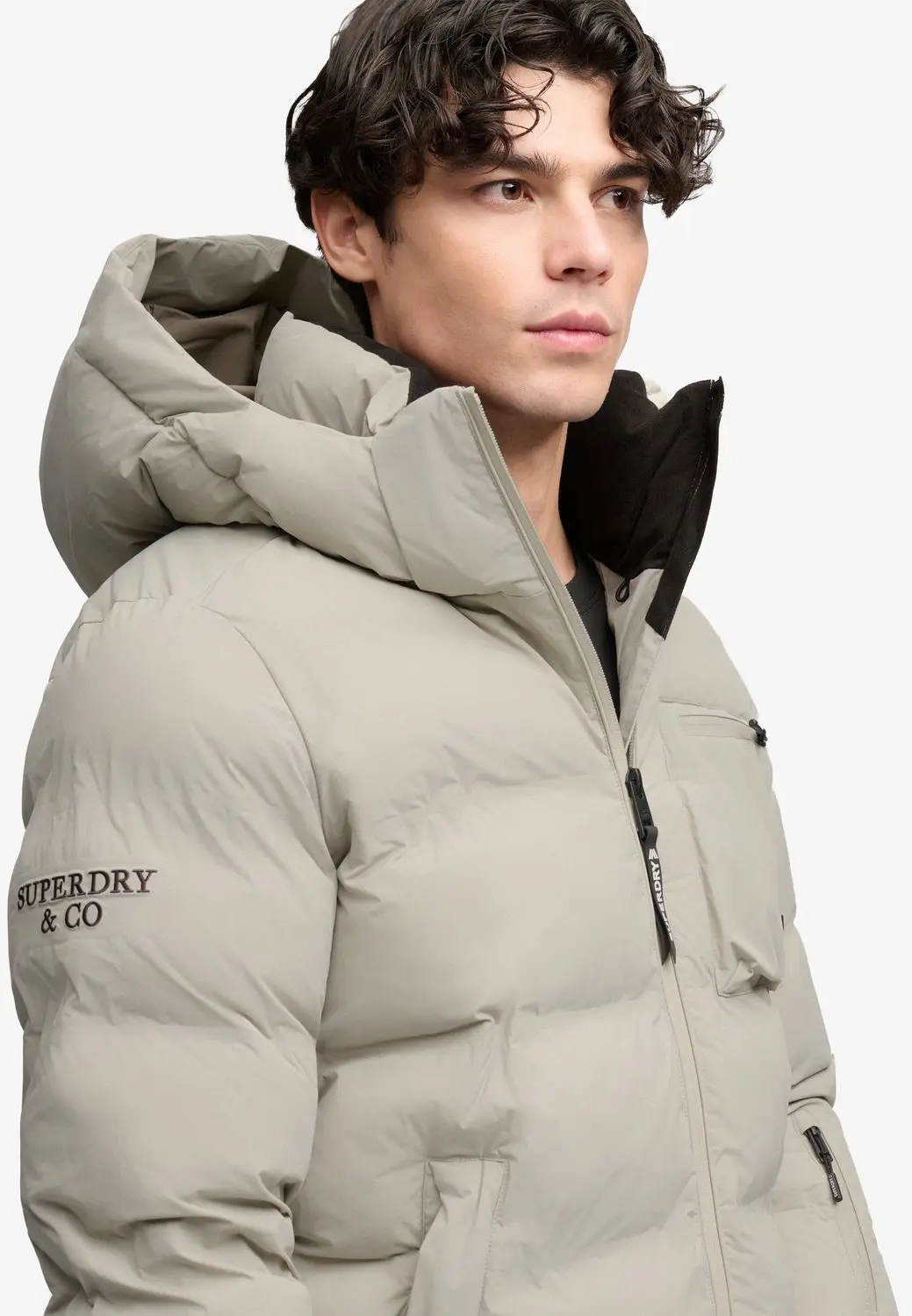 Superdry Ski Gewatteerde Jas - Grijs - M - afbeelding 5 van 6