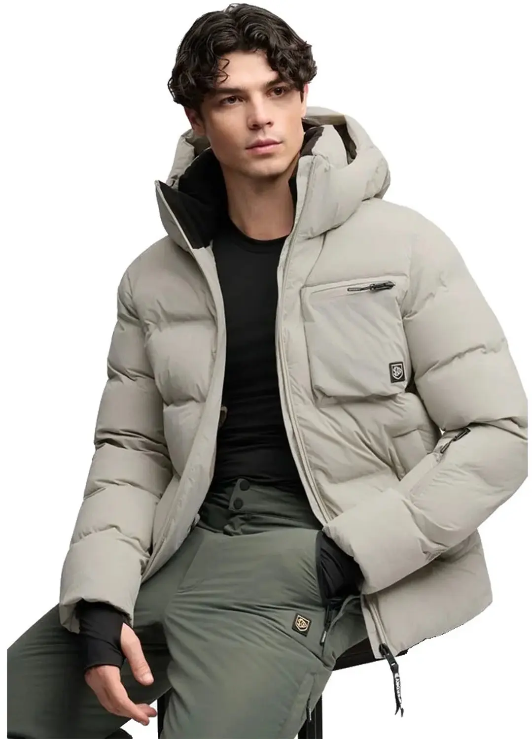 Superdry Ski Gewatteerde Jas - Grijs - M - afbeelding 4 van 6
