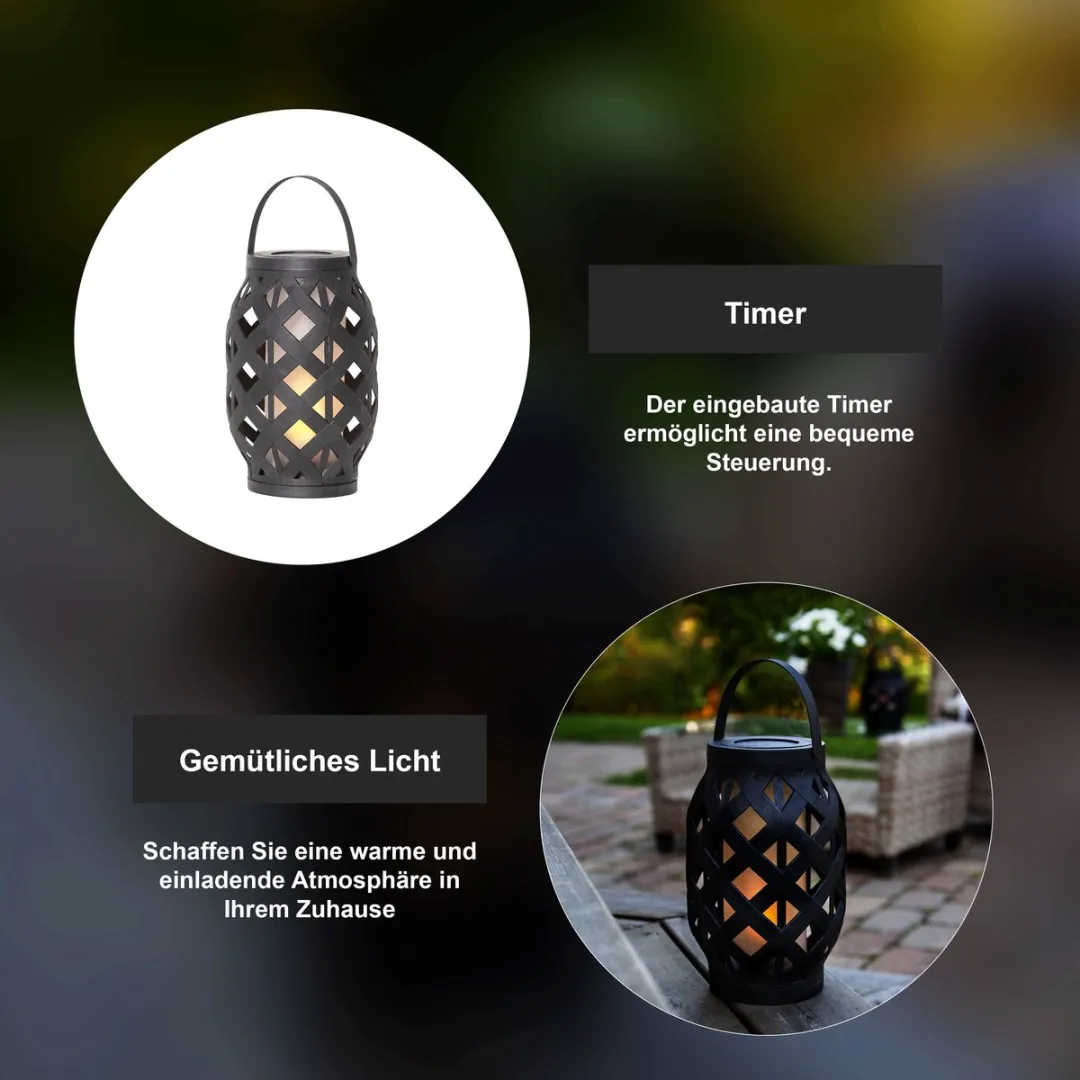 Star Trading Flame LED Lantaarn - Zwart