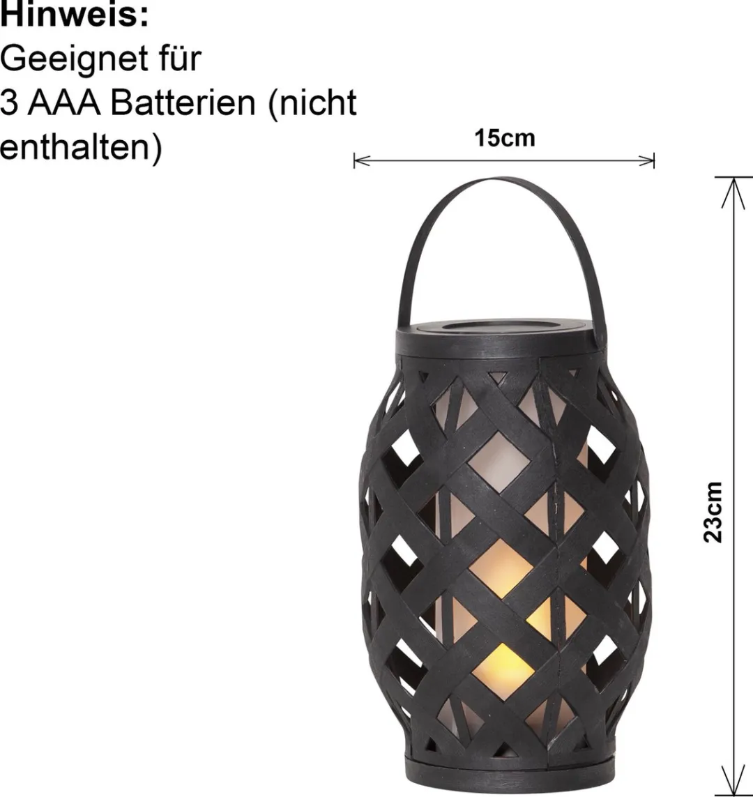 Star Trading Flame LED Lantaarn - Zwart - afbeelding 6 van 6
