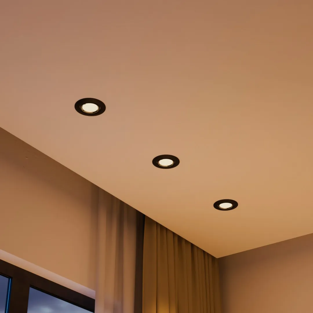 Philips Hue Peridot Set 3 Inbouwspots - Zwart - GU10