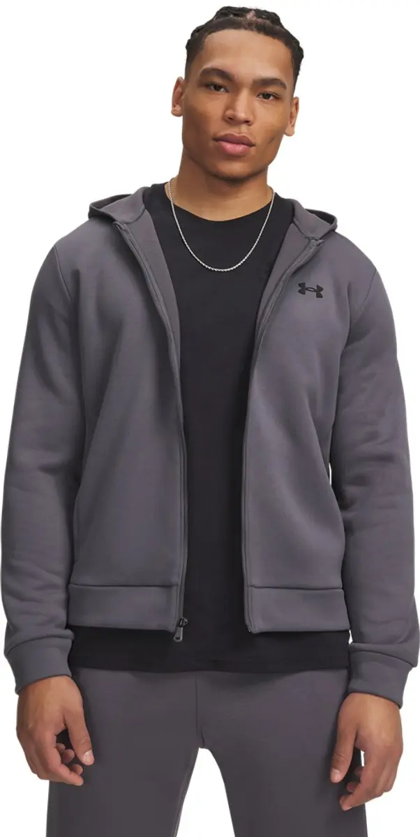 Under Armour UA Armour Fleece FZ Hoodie-GRY Heren Sporttrui