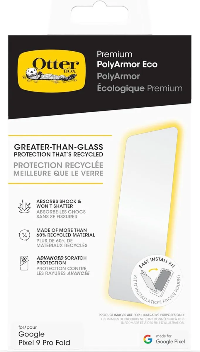 OtterBox Premium PolyArmor Screenprotector - Eco Series voor de Google Pixel 9 Pro Fold