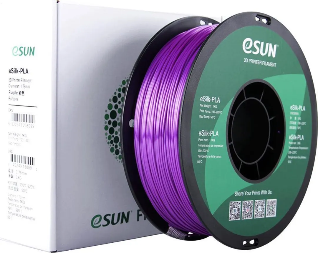 ESUN eSilk-PLA Filament 1.75mm - Paars 1kg