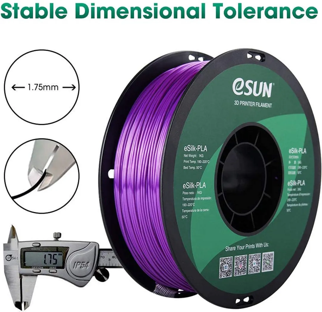 ESUN eSilk-PLA Filament 1.75mm - Paars 1kg