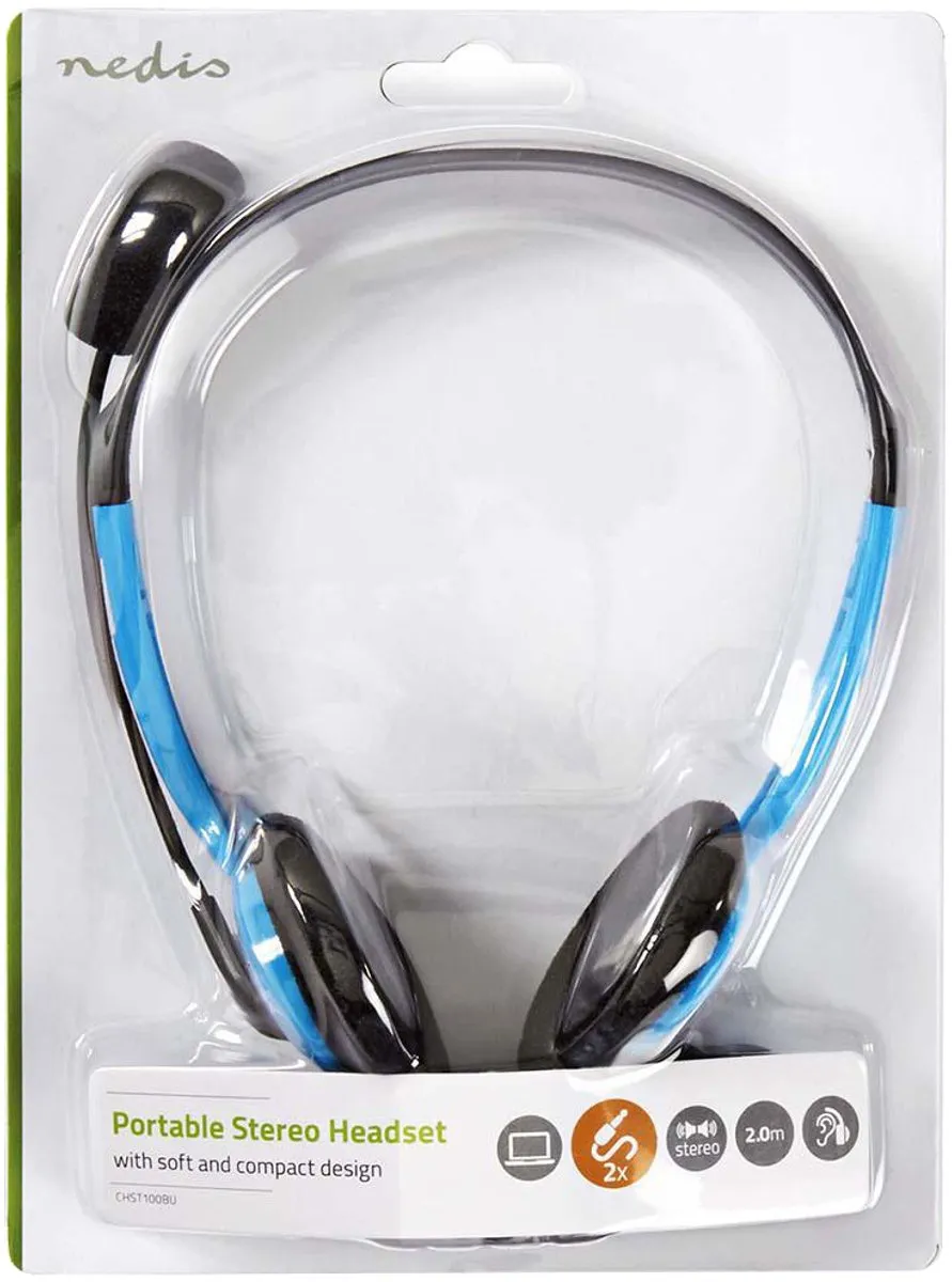 Nedis PC-Headset CHST100BU - Blauw