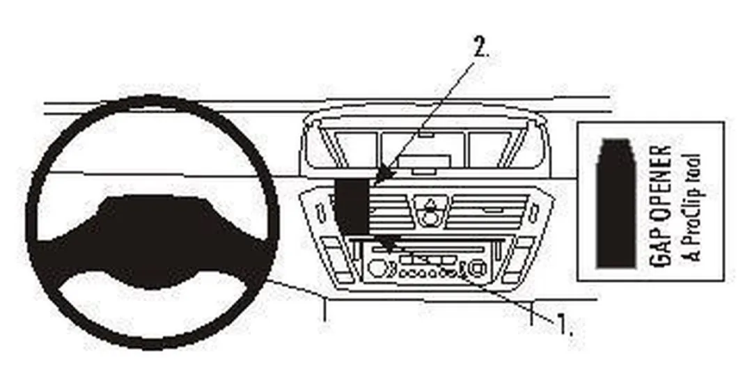 Brodit ProClip 853950 Houder - Citroën C4 Picasso 2007-2013 - Zwart - afbeelding 6 van 6